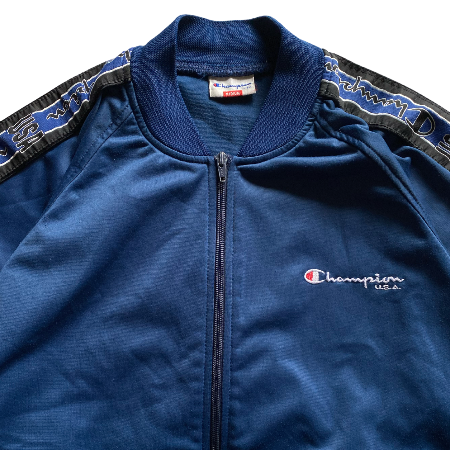 90s CHAMPION TAPE LOGO TRACK JACKET