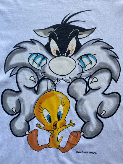 90s LOONEY TUNES "SYLVESTER & TWEETY" T-SHIRT - Frattaglie